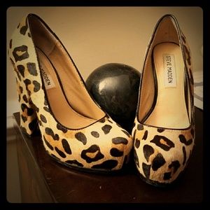 Steve Madden Fur Cheetah Print Heels